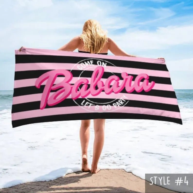 Personalized Beach Towel with Name Custom Design - Adult and Kids Bath Towel, Pool Towel Gift for Anniversaries, Birthdays & Vacations 64820480 - DiyGiftly