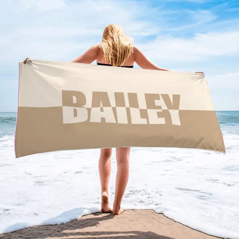 Personalized Beach Towels Adult, Customized Beach Towels, Birthday Vacation Gift, Bachelorette Towel, Girsl Trip, Beach Towels, Toddler Gift 48642304 - DiyGiftly