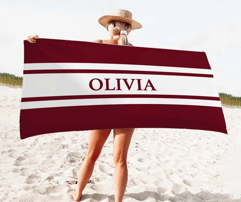 Personalized Beach Towels, Beach Towel, Custom Beach Towel, Bridesmaids Towel, Bachelorette Favor, Summit 2025, Cheer Team Gift, Pool Towel 53281280 - DiyGiftly