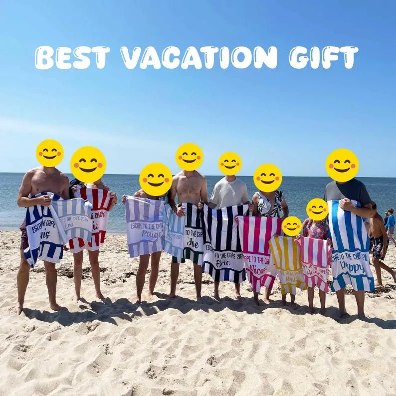 Personalized Beach Towels, Monogrammed Beach Towel, Custom Beach Towel, Vacation Gift, Bridesmaid Towel, Birthday Gift, Girls Trip Towel 01848832 - DiyGiftly