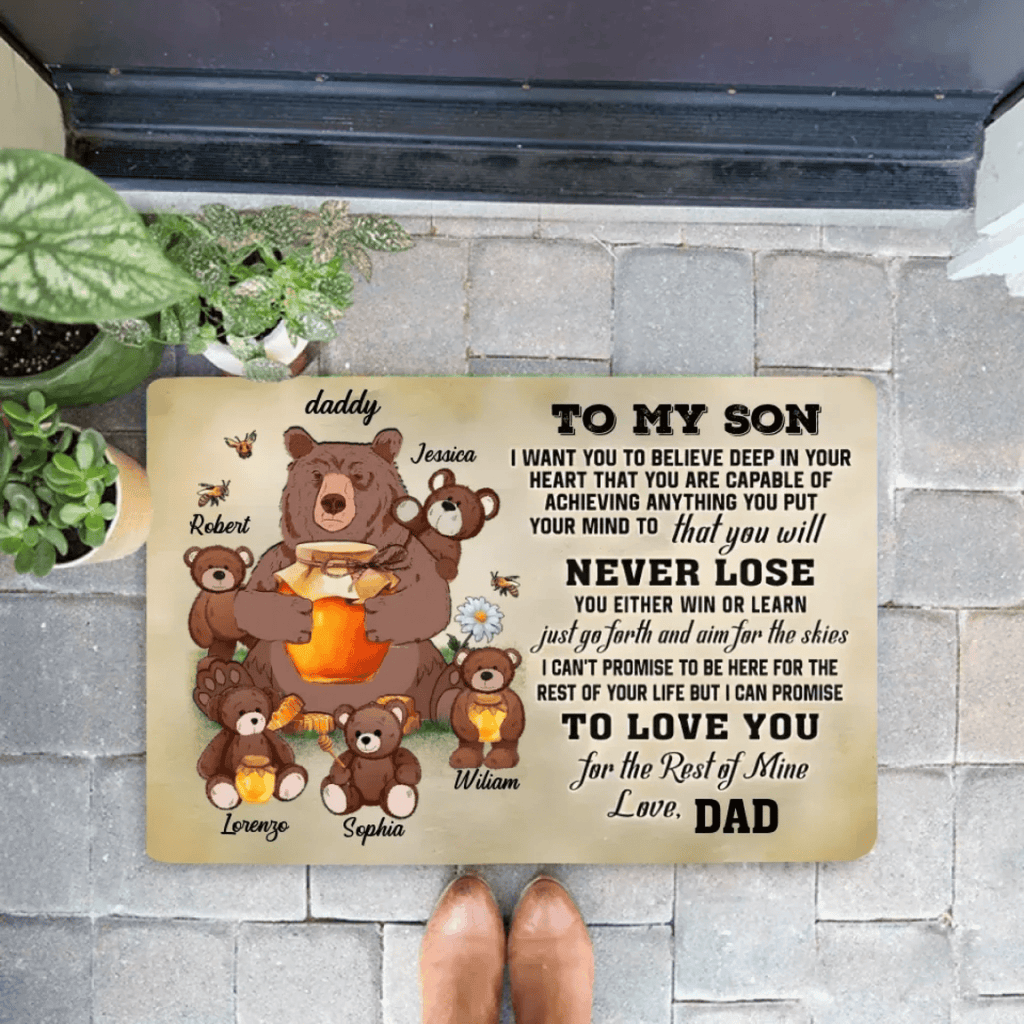 Personalized Bear Papa Dad And Child Never Lose 709991 - D - DiyGiftly
