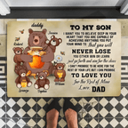 Personalized Bear Papa Dad And Child Never Lose 709991 - D - DiyGiftly