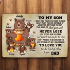 Personalized Bear Papa Dad And Child Never Lose 709991 - D - DiyGiftly