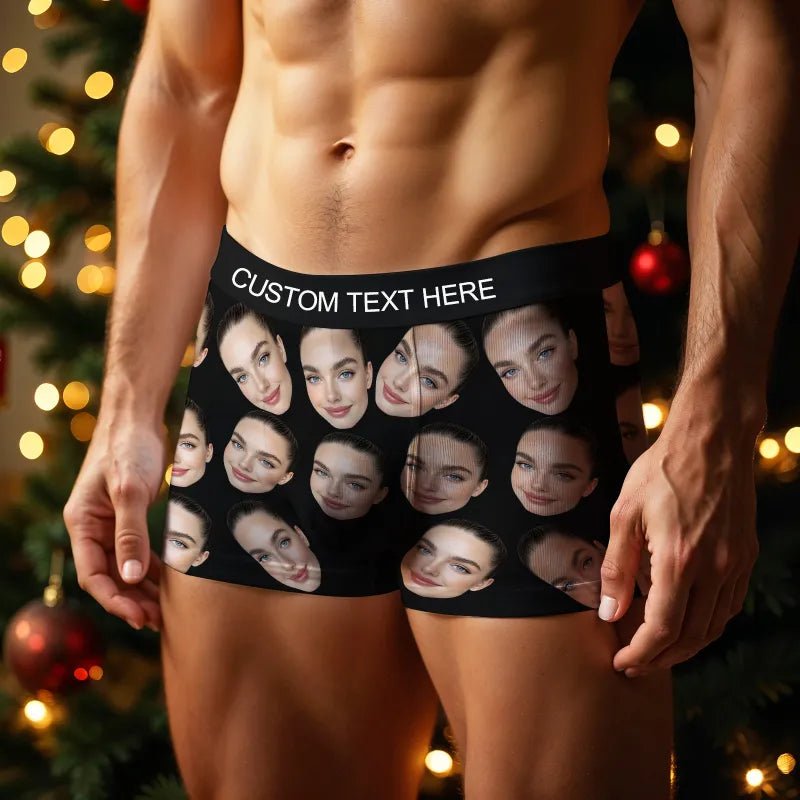 personalized face photo mens underwear holiday surprise gift for boyfriend
