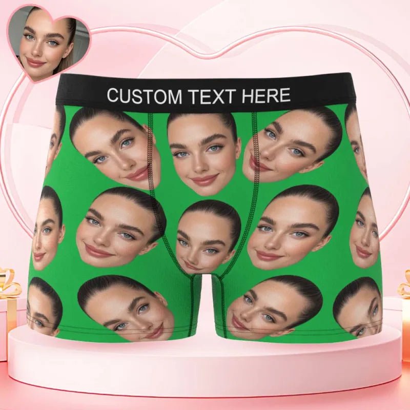 personalized face photo mens underwear soft stretch comfort gift for boyfriend custom style