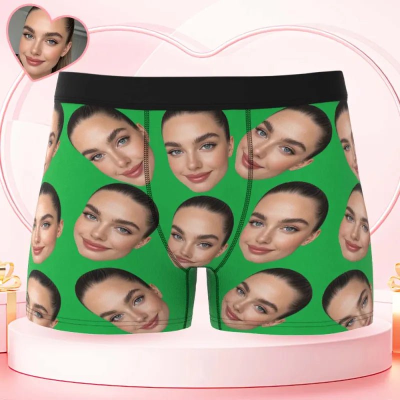personalized face photo soft stretch comfort mens underwear gift for boyfriend custom style