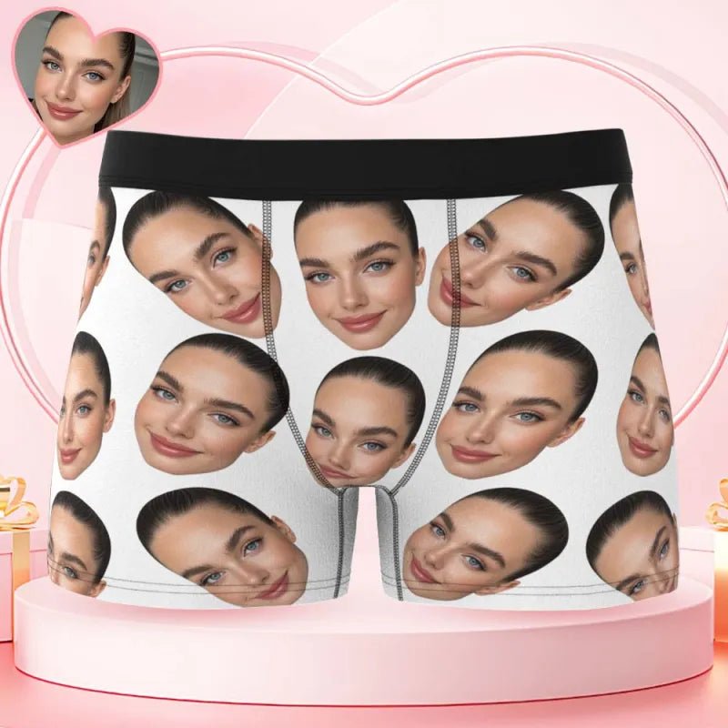personalized face photo soft stretch comfort mens underwear gift for boyfriend