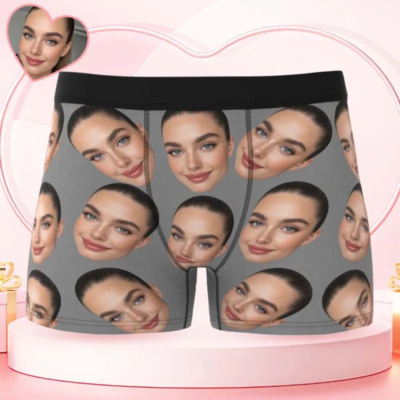 personalized face photo mens underwear gift for boyfriend custom style