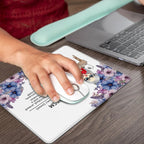 Personalized Birth Flower Cartoon Business Character Mouse Pad with Text and Name Computer Accessory Work Birthday Gift for Colleagues Leaders 37026816 - DiyGiftly