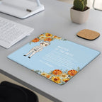 Personalized Birth Flower Cartoon Business Character Mouse Pad with Text and Name Computer Accessory Work Birthday Gift for Colleagues Leaders 37026816 - DiyGiftly