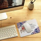 Personalized Birth Flower Cartoon Business Character Mouse Pad with Text and Name Computer Accessory Work Birthday Gift for Colleagues Leaders 37026816 - DiyGiftly