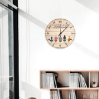 custom name wooden wall clock as a christmas gift