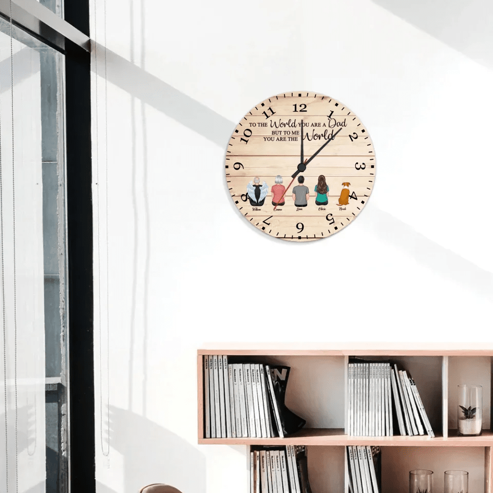 custom name wooden wall clock as a christmas gift