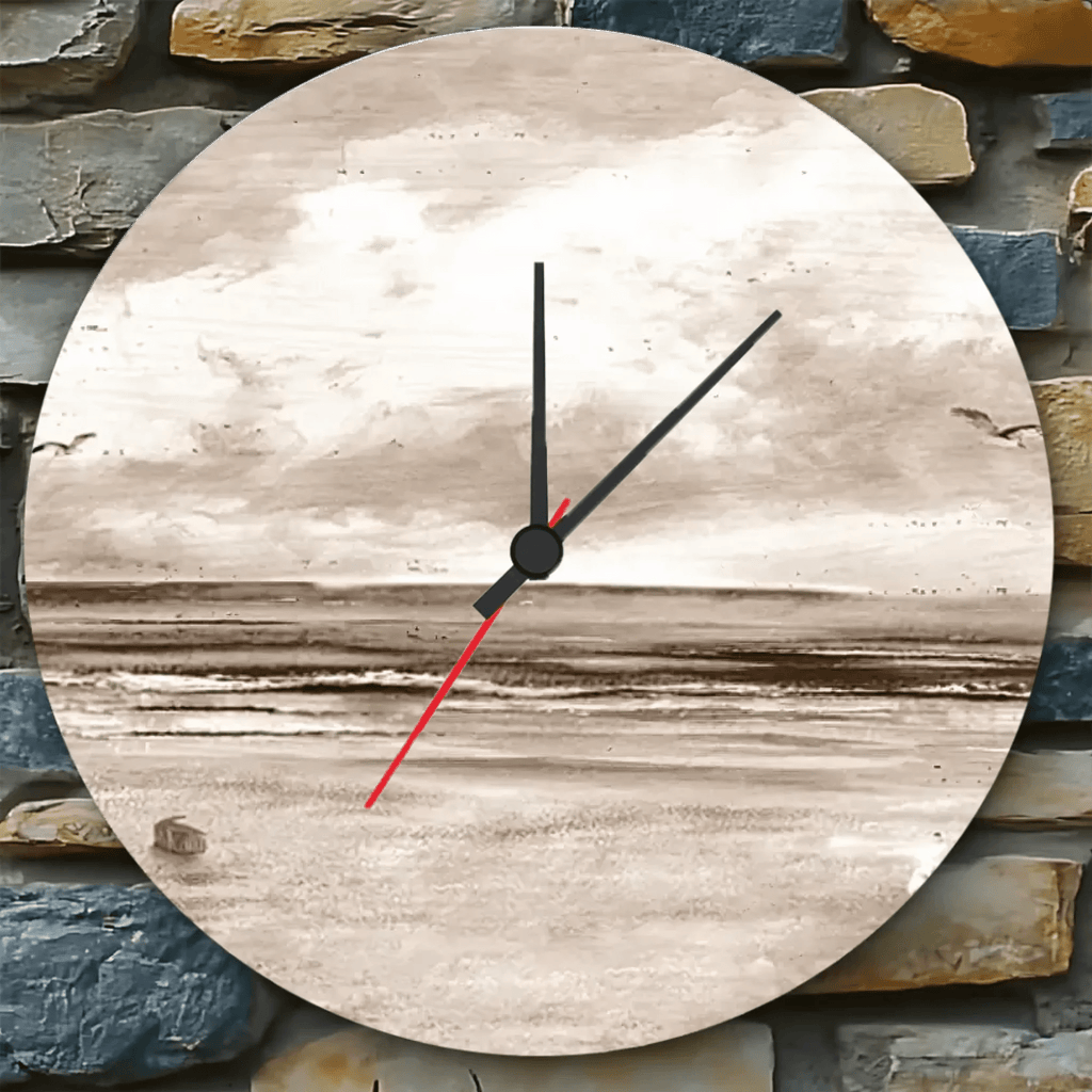 custom name wooden wall clock as a housewarming gift