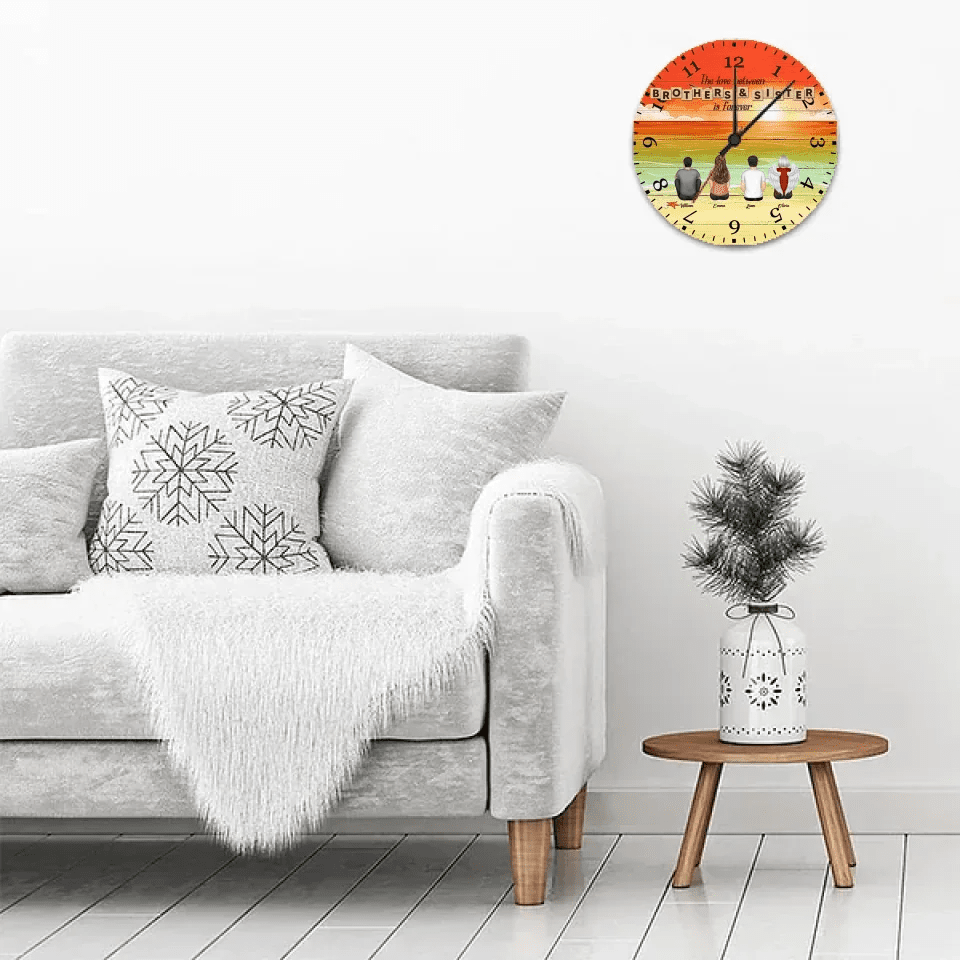 custom name wooden wall clock keepsake as a new home gift