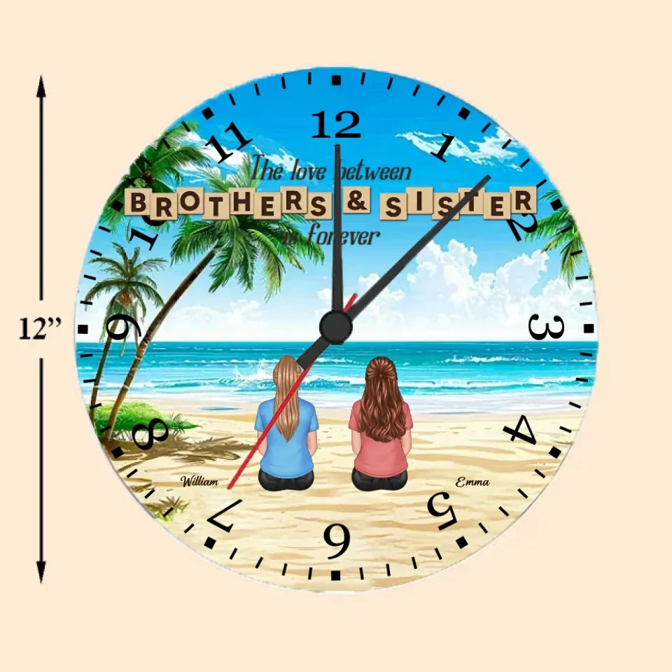 custom name wooden wall clock keepsake for living room decor
