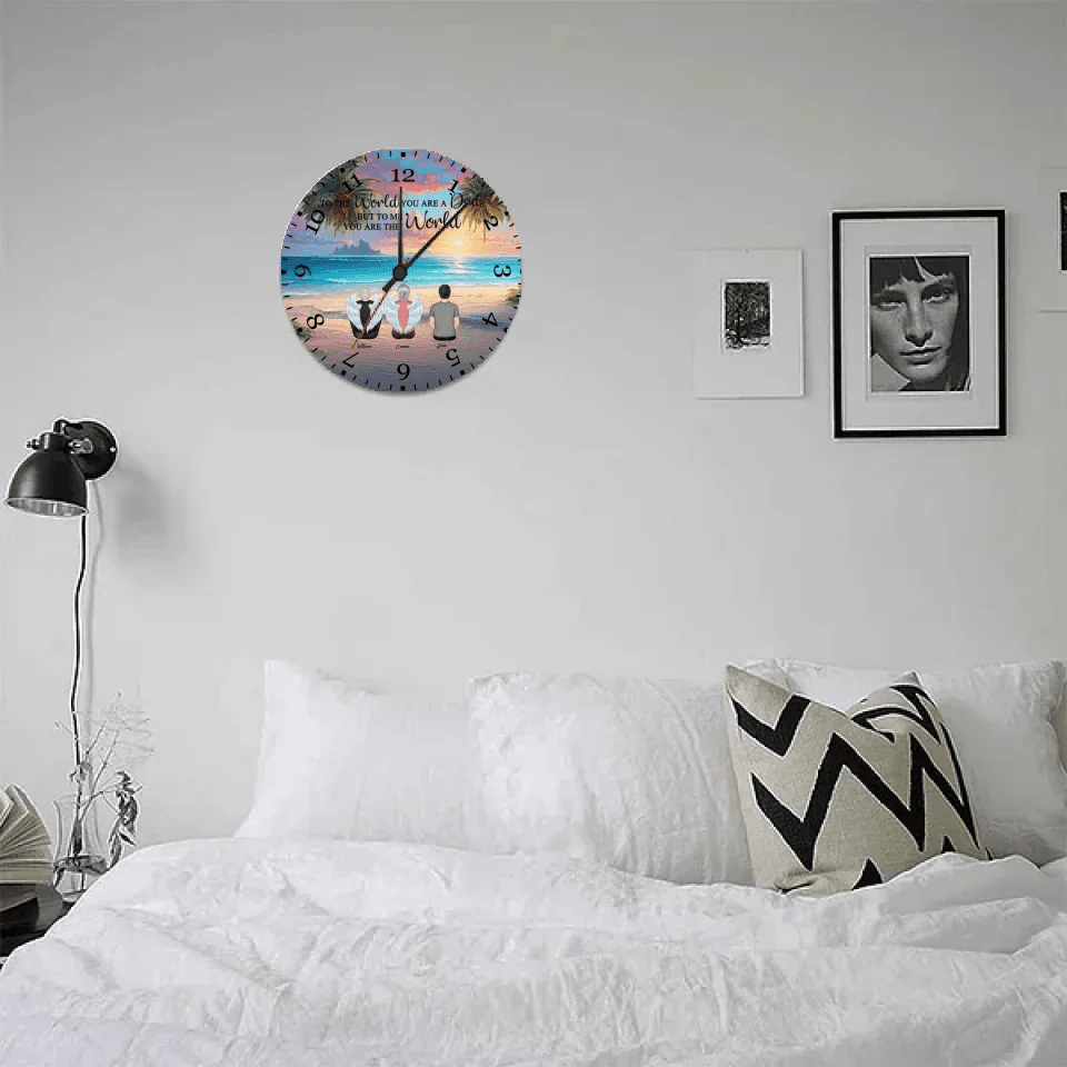 custom name wooden wall clock as a birthday gift