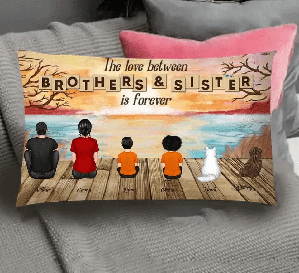 Personalized Brothers & Sisters Forever Pillow - Perfect Gift for Siblings, Memorial Keepsake 679971 - DiyGiftly