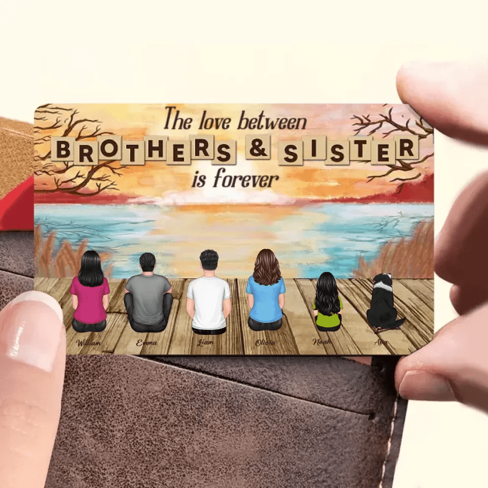 Personalized Brothers & Sisters Forever Wallet Card - Perfect Gift for Siblings, Memorial Keepsake 679968 - Q - DiyGiftly