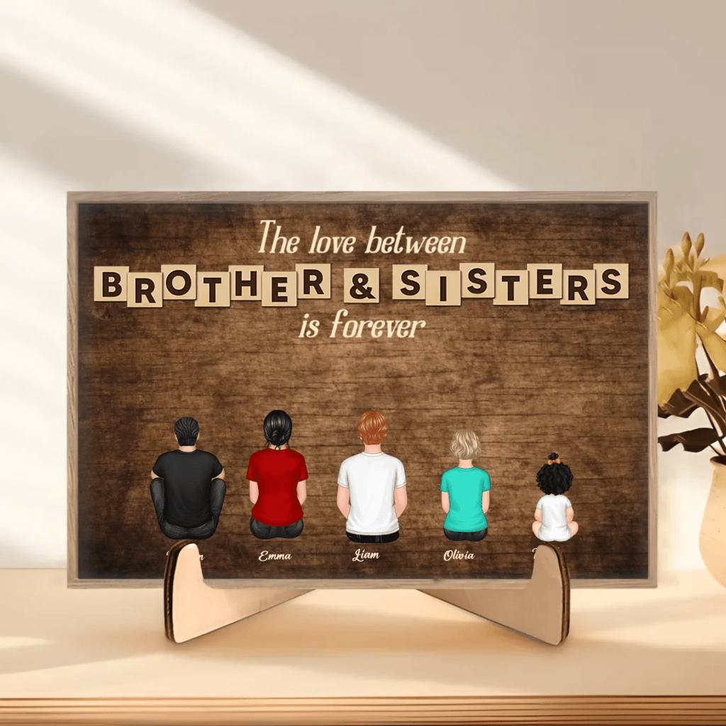 Personalized Brothers & Sisters Forever Wooden Plaque - Perfect Gift for Siblings, Memorial Keepsake 679968 - M - DiyGiftly