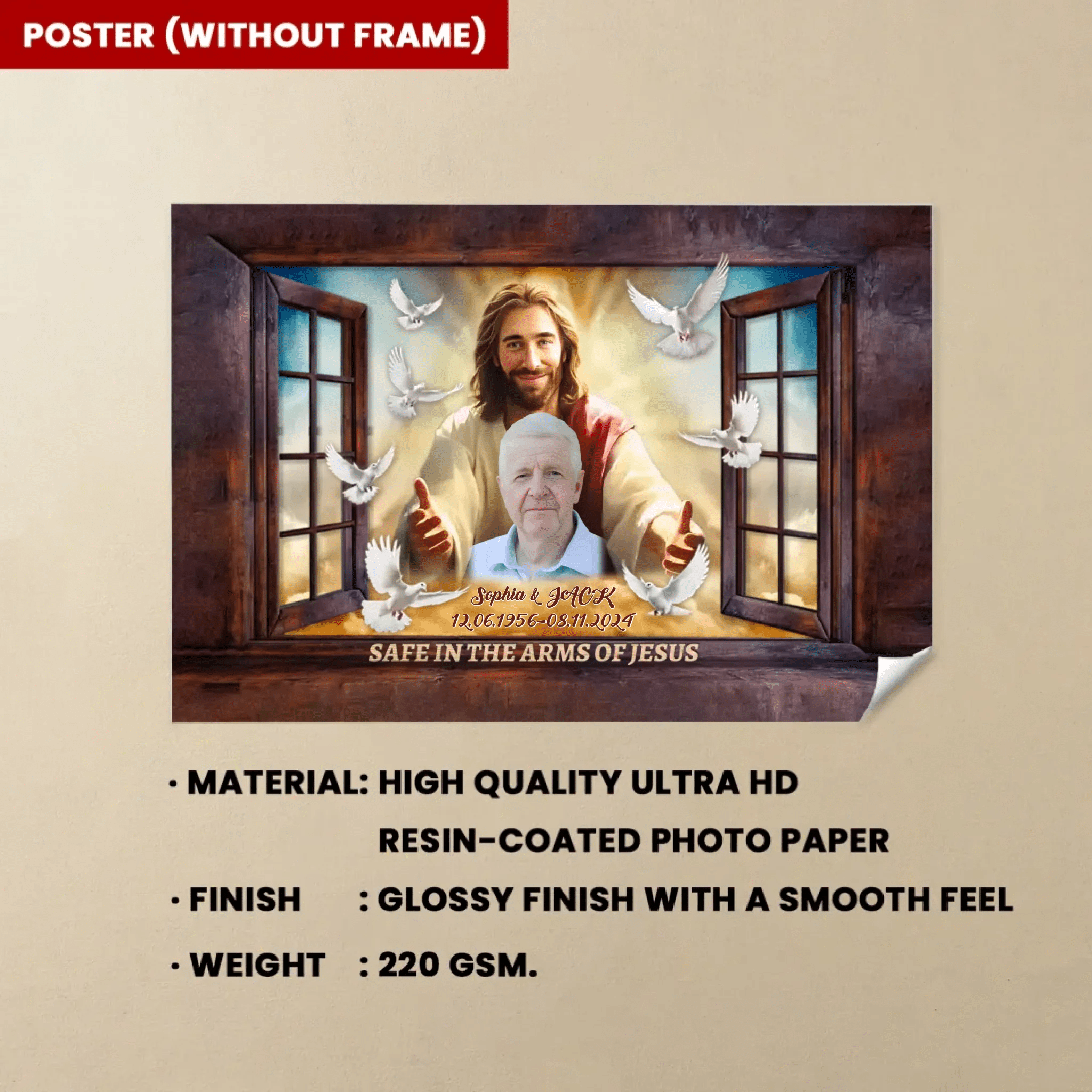 canvas wall art personalized photo with name photo tribute poster and canvas