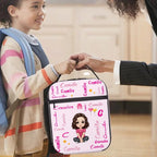 Personalized Cartoon Character Initial Insulated Lunch Bag with Name Portable Camping Essentials Back to School Birthday Gift for Boys Girls 08551936 - DiyGiftly