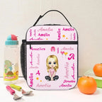 Personalized Cartoon Character Initial Insulated Lunch Bag with Name Portable Camping Essentials Back to School Birthday Gift for Boys Girls 08551936 - DiyGiftly