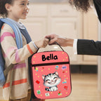Personalized Cartoon Laughing Animal Insulated Lunch Bag with Name Daily Travel Back to School Birthday Gift for Boys Girls 19105792 - DiyGiftly