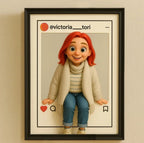 gifts for wife Your Love Story, Cartooned - Photo Frame - Personalized Cartoon Portrait Art - Social Media Style Display - 1s