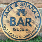 Personalized Carved Bar Signs – Custom Name & Logo Wood Wall Art, Home Bar, Man Cave, Kitchen & Game Room Decor, Bar Owner Gift, Party & Housewarming Present, Personalized Pub Sign 99104768 - DiyGiftly