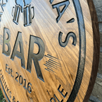Personalized Carved Bar Signs – Custom Name & Logo Wood Wall Art, Home Bar, Man Cave, Kitchen & Game Room Decor, Bar Owner Gift, Party & Housewarming Present, Personalized Pub Sign 99104768 - DiyGiftly