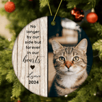 Acrylic Personalized Cat Photo Christmas Ornament Loss of Cat Gift for