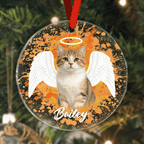 memorial christmas tree keepsake personalized cat photo ornament loss of cat gift