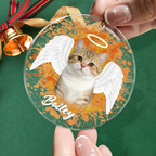 personalized cat photo ornament loss of cat gift memorial christmas tree keepsake