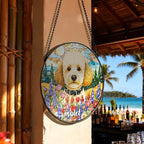 custom cat portrait from photo personalized stained glass suncatcher loss of cat gift