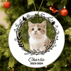 custom photo and name cat ornament display keepsake loss of cat gift
