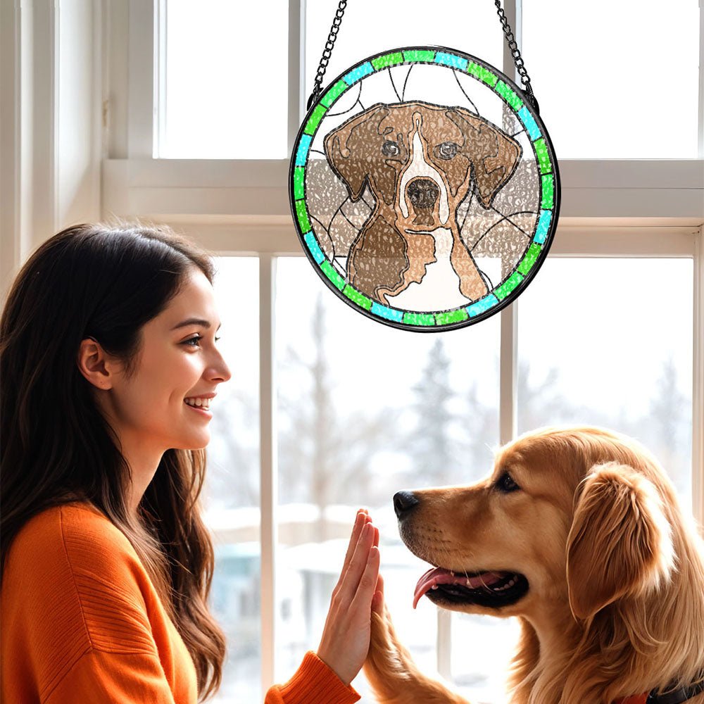 Stained Glass Suncatcher Cat Memorial Gifts for Cat Lovers Memorial Window Light Catcher