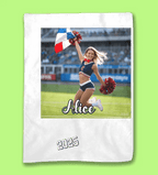 Personalized Cheerleader Megaphone Soft Photo Throw Blanket with Name and Year Game Day Home Decor Birthday Cheer Team Gift for Cheerleaders 741986 - DiyGiftly