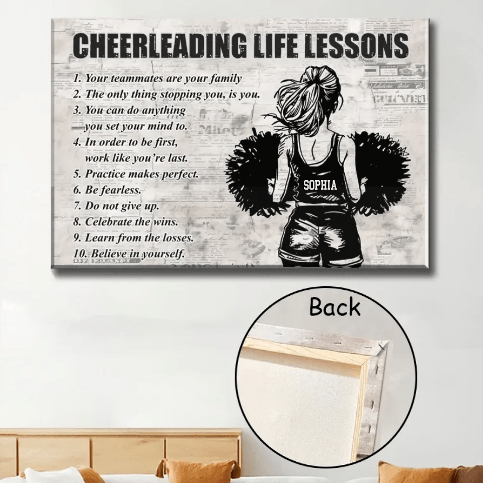 Personalized Cheerleading Life Lessons Girl Poster - Gift For Cheerleading Lovers 746324 - 746340 - DiyGiftly