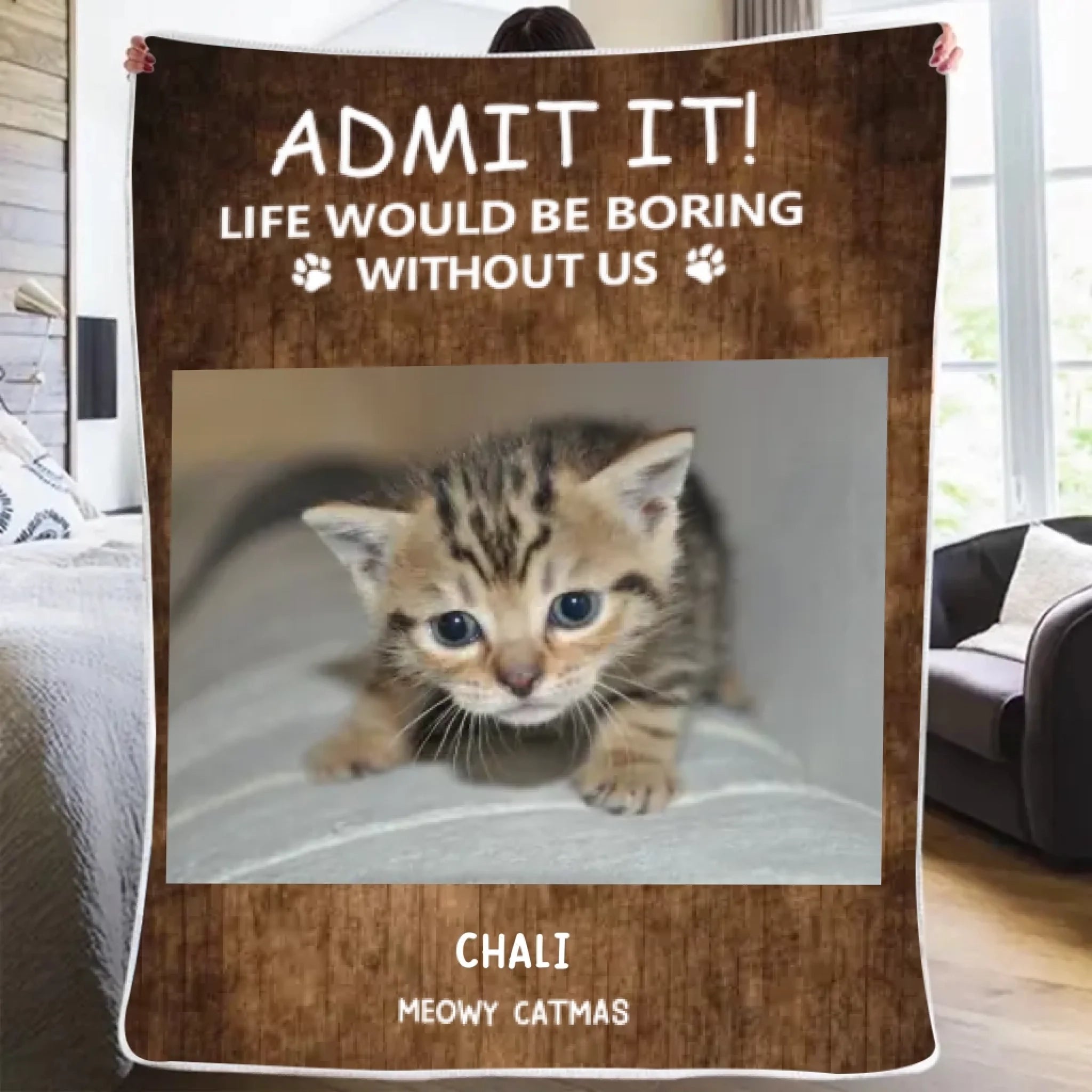 Personalized Christmas Blanket - Funny Pet - Themed Gift 716469 - M - DiyGiftly