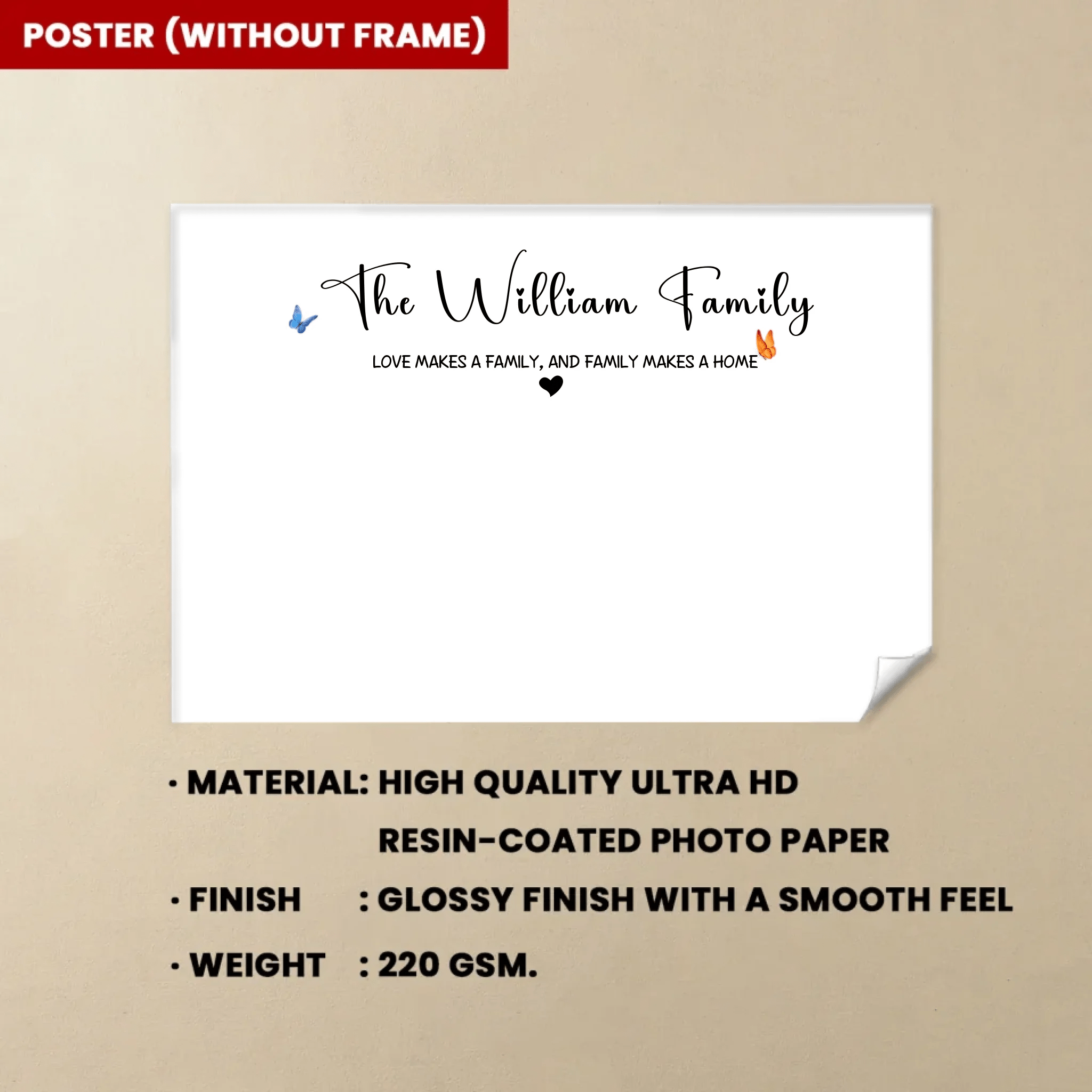 wooden canvas personalized photo memorial keepsake poster and canvas
