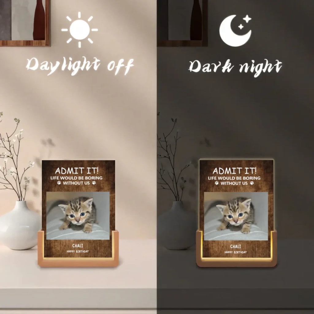 Personalized Christmas LED Night Plauqe - Funny Pet - Themed Gift 716469 - DiyGiftly