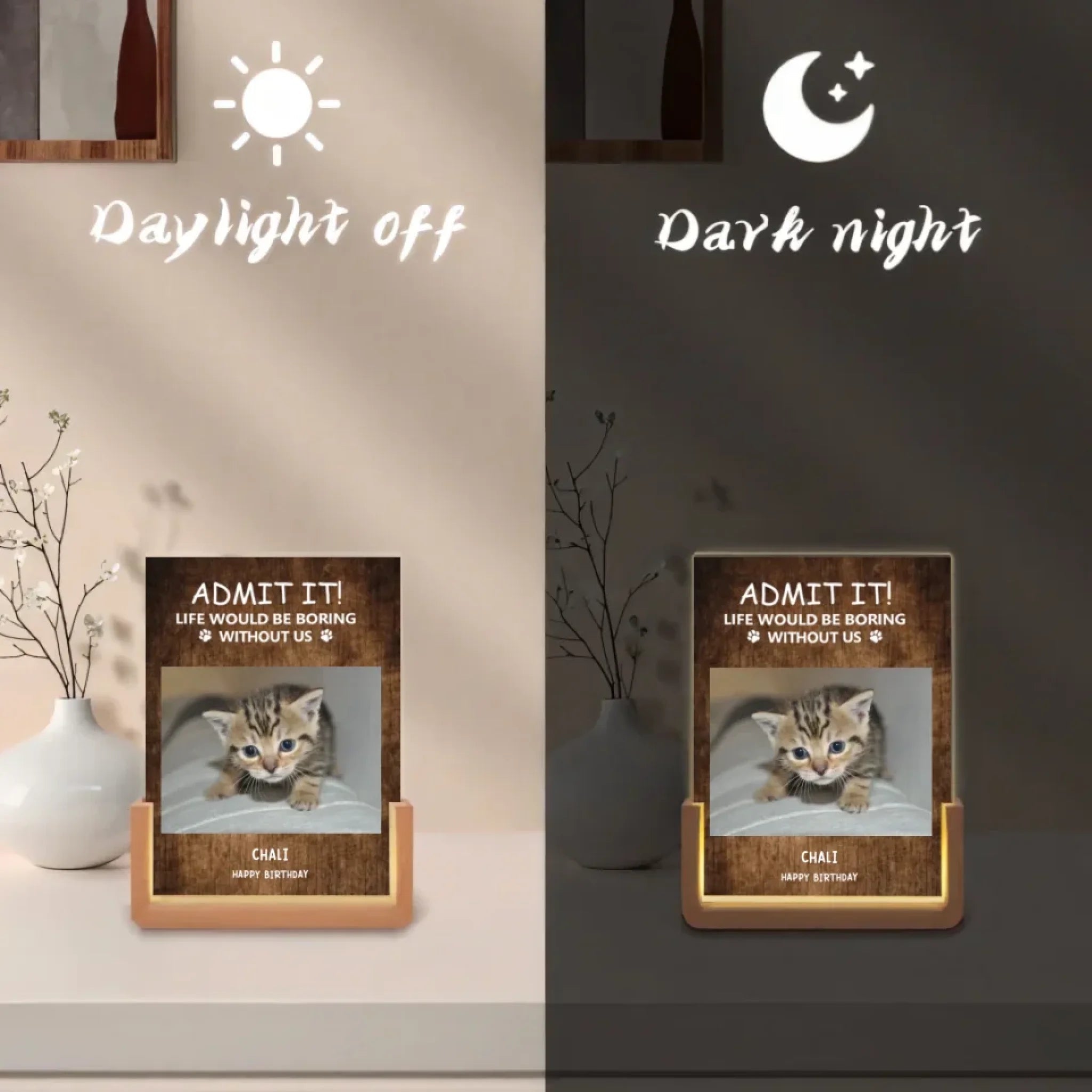 Personalized Christmas LED Night Plauqe - Funny Pet - Themed Gift 716469 - DiyGiftly