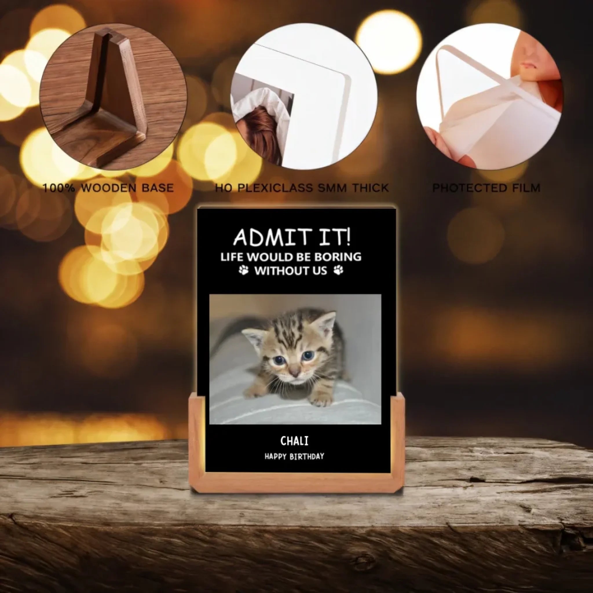 Personalized Christmas LED Night Plauqe - Funny Pet - Themed Gift 716469 - DiyGiftly
