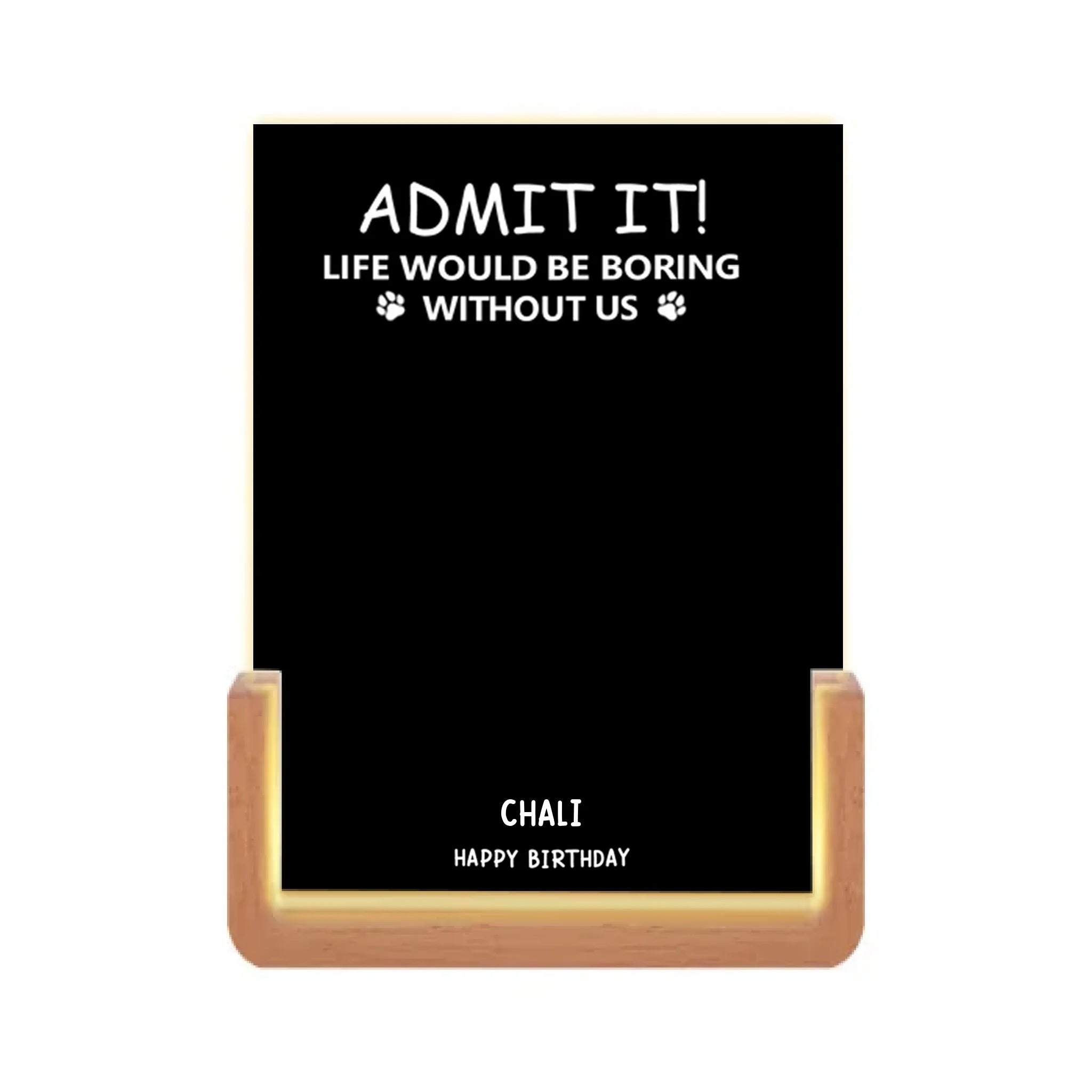 Personalized Christmas LED Night Plauqe - Funny Pet - Themed Gift 716469 - DiyGiftly