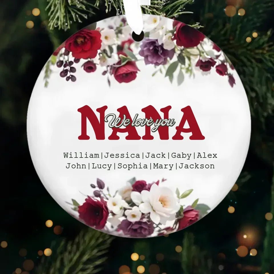 christmas tree keepsake ornament personalized names christmas gift
