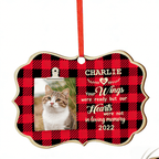 rustic holiday decor personalized cat wooden ornament loss of cat gift