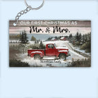 Personalized Christmas Red Truck Gift - Married Couple Acrylic Keychain 737745 - DiyGiftly