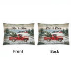 Personalized Christmas Red Truck Gift Married Couple Decor Pillow 715627 - B - DiyGiftly