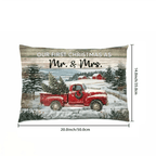 Personalized Christmas Red Truck Gift Married Couple Decor Pillow 715627 - B - DiyGiftly